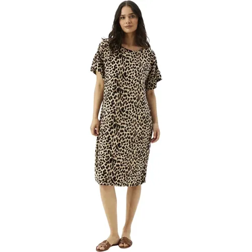 Leopard Print Dress , female, Sizes: 2XL, XL, M, S - IN Front - Modalova