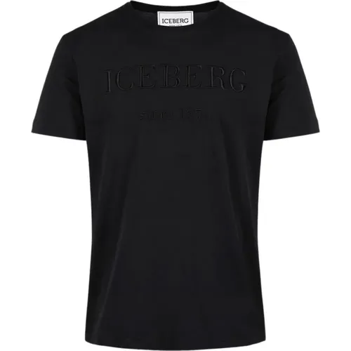 Klassisches Herren T-Shirt , Herren, Größe: XL - Iceberg - Modalova