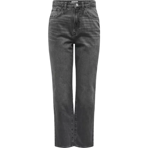 Graue Baumwoll Damen Jeans Reißverschluss , Damen, Größe: W29 L32 - Only - Modalova