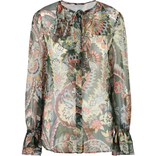 Paisley Print Silk Crepon Shirt , female, Sizes: M, S - ETRO - Modalova