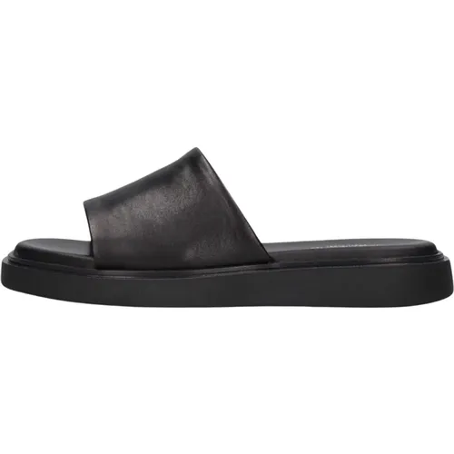 Schwarze Leder Slip-On Sandalen Connie , Damen, Größe: 41 EU - Vagabond Shoemakers - Modalova