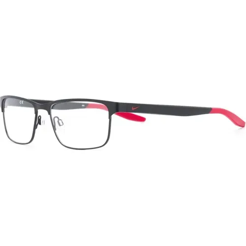 Schwarze Opche Brille , Herren, Größe: 56 MM - Nike - Modalova