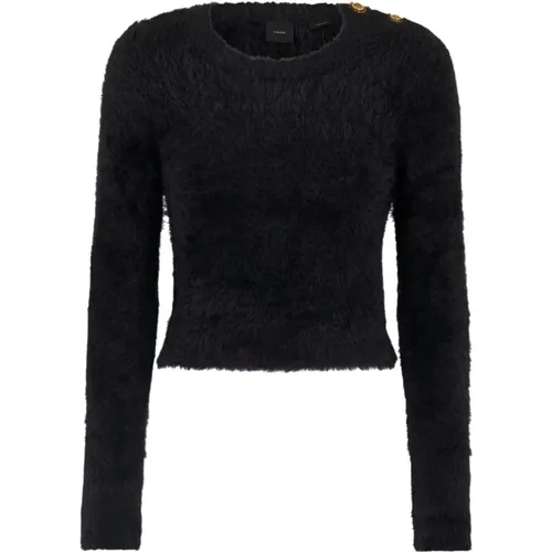 Sweater with Metal Buttons , female, Sizes: L, XS - pinko - Modalova