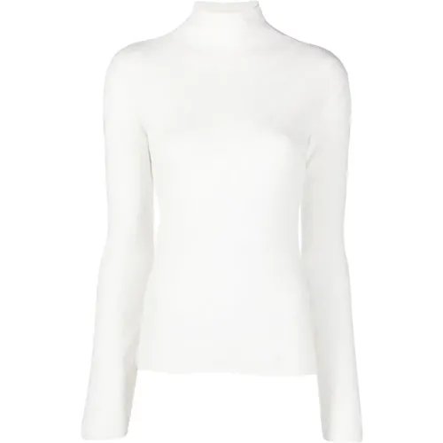 Warm Weißer Pullover , Damen, Größe: L - Emporio Armani - Modalova
