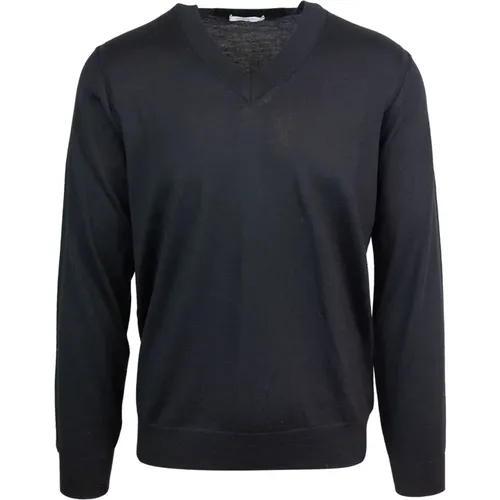 V-Neck Sweaters for Men , male, Sizes: 2XL - Paolo Pecora - Modalova