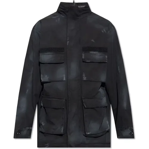 Jacket with vintage effect , male, Sizes: L - Balenciaga - Modalova