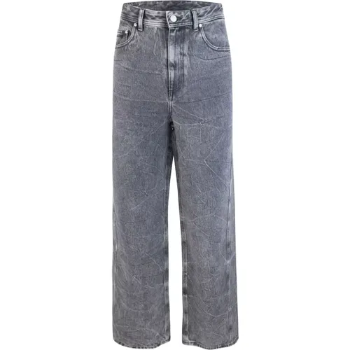 Marbled Grey Pants with Zipper and Pockets , male, Sizes: L, M - 44 Label Group - Modalova