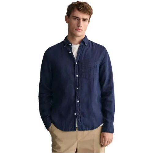 Linen Regular Fit Shirt , male, Sizes: M, 2XL, XS, L, XL, 3XL, S - Gant - Modalova