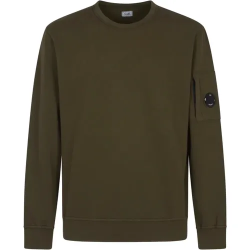 Leichte Fleece-Crew-Neck-Sweatshirts , Herren, Größe: XL - C.P. Company - Modalova