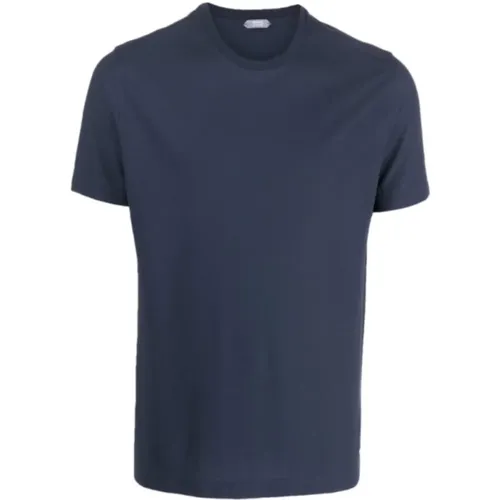Blaue T-Shirt und Polo Kollektion , Herren, Größe: S - Zanone - Modalova