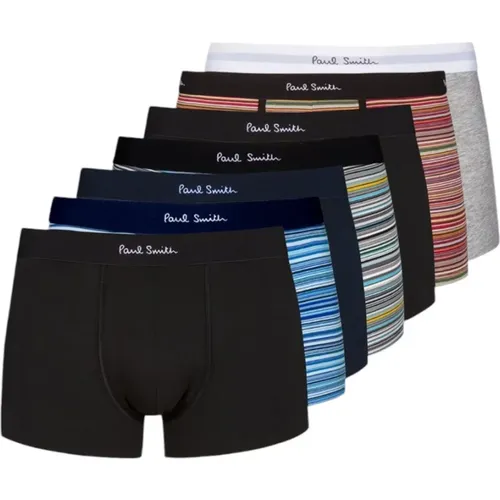 Striped Cotton Boxer Briefs Seven Pack , male, Sizes: XL, 2XL, L, M - Paul Smith - Modalova