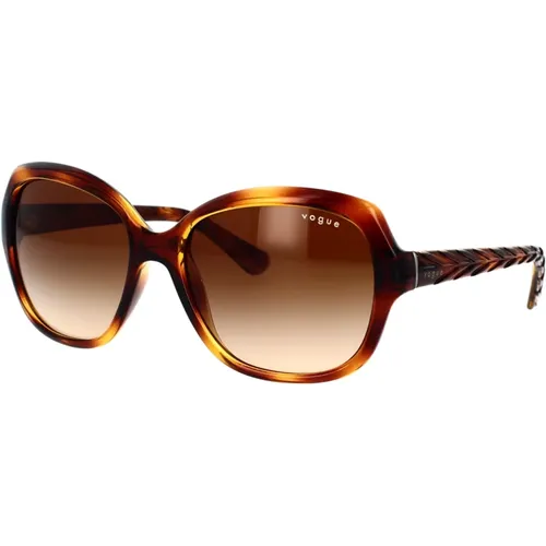 Square Oversized Sunglasses with Unique Design , female, Sizes: 56 MM - Vogue - Modalova