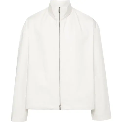 Cotton Jacket with Logo Back , male, Sizes: L, XL, M - Jil Sander - Modalova