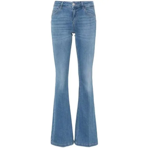 Blaue Jeans Regular Fit Elastik hinten , Damen, Größe: W29 - Liu Jo - Modalova