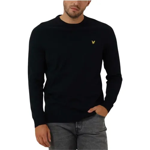 Crew Neck Cotton Merino Jumper , Herren, Größe: L - Lyle & Scott - Modalova