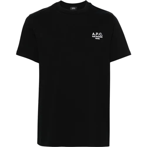 Bio-Baumwolle Besticktes Logo T-Shirt , Herren, Größe: XS - A.P.C. - Modalova