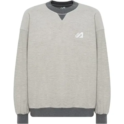 Grauer Pullover mit Rippdetails , Herren, Größe: S - Autry - Modalova