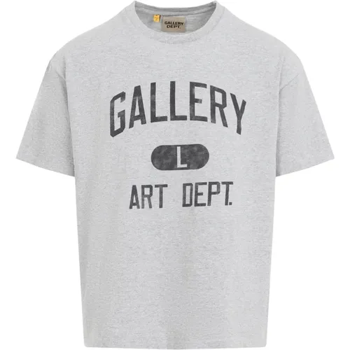 Grey T-Shirt for Modern Man , male, Sizes: L, M, S, XL - Gallery Dept. - Modalova