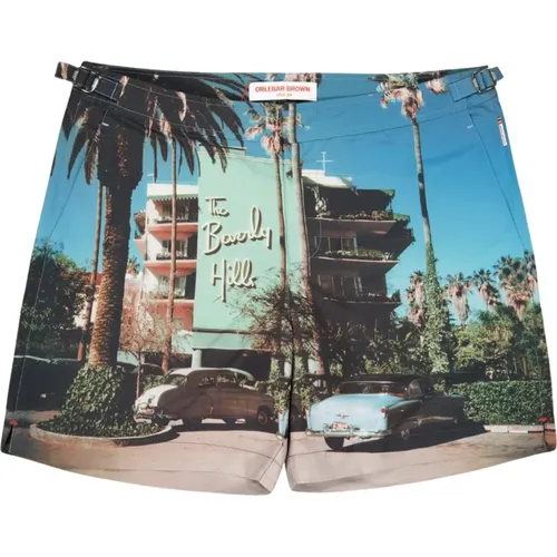 Bulldog Swim Shorts Beverly Hills Print , male, Sizes: W33, W32, W31, W34 - Orlebar Brown - Modalova