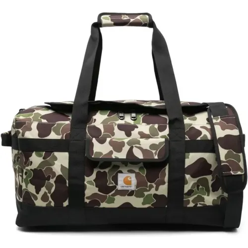 Camouflage Print Bum Bag with Logo Patch , male, Sizes: ONE SIZE - Carhartt WIP - Modalova