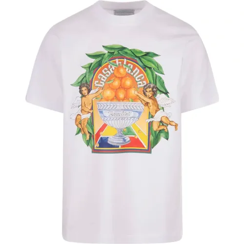 Triomphe D'Orange T-shirt , male, Sizes: S, XL, M, L - Casablanca - Modalova