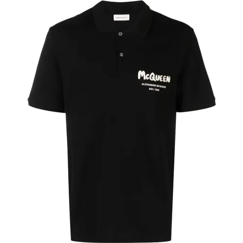 Graffiti Logo Polo Shirt , male, Sizes: S, 2XL, M - alexander mcqueen - Modalova