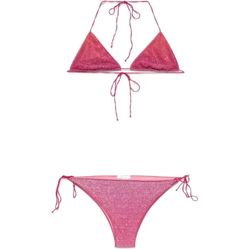 Lurex Triangle Bikini Set , female, Sizes: L, M, S - Oseree - Modalova