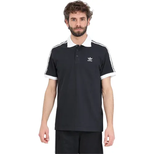 Klassisches Schwarzes Poloshirt , Herren, Größe: XL - adidas Originals - Modalova