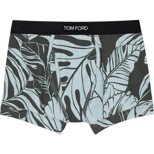 Stretch Cotton Boxer with Black Waistband and Logo , male, Sizes: L/XL, M, S - Tom Ford - Modalova