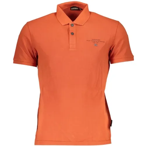 Cotton Polo Shirt with Logo , male, Sizes: S, XL, M - Napapijri - Modalova