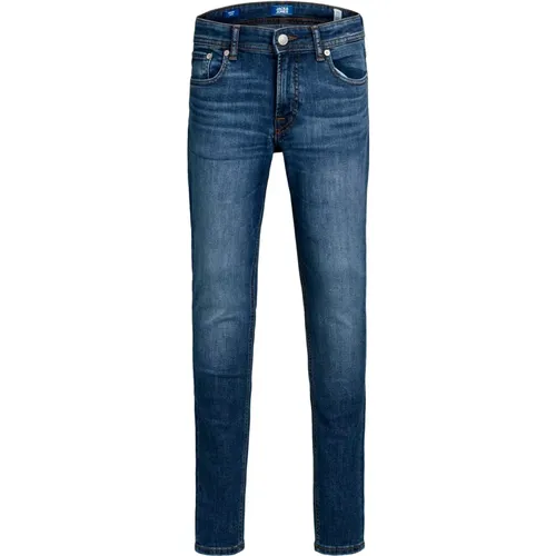 Dunkelblaue Skinny Jeans mit Stretch und 5 Taschen - jack & jones - Modalova