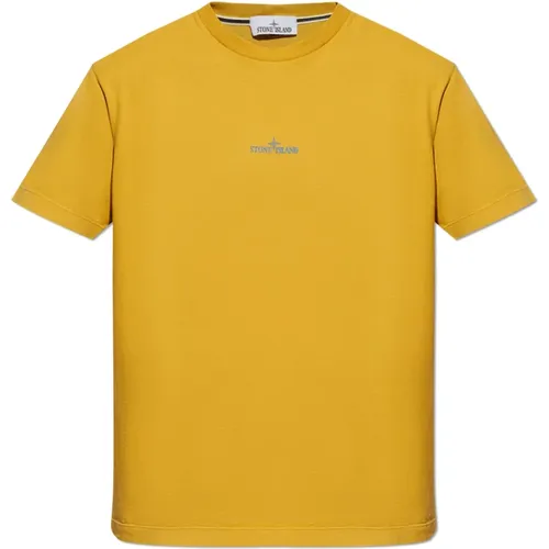 T-shirt with logo , male, Sizes: L - Stone Island - Modalova