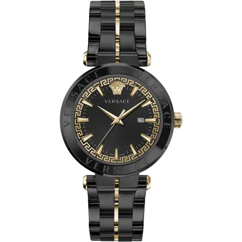 Men's Aion Stainless Steel Bracelet Watch , male, Sizes: ONE SIZE - Versace - Modalova