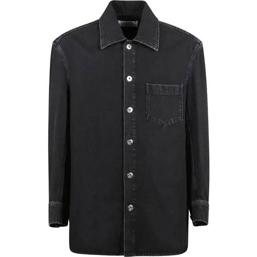 Straight Overshirt , male, Sizes: M, L, S - Lanvin - Modalova