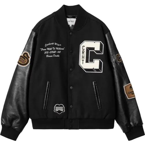 Brown Ducks Varsity Jacket , male, Sizes: M, L, S - Carhartt WIP - Modalova