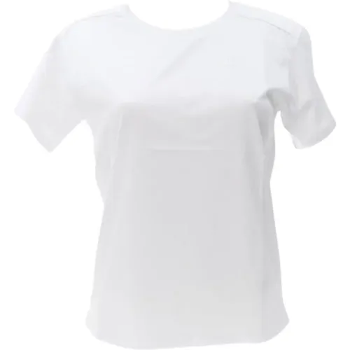 Weiße Logo-T-Shirt Frühling Sommer Kollektion , Damen, Größe: M - Moschino - Modalova