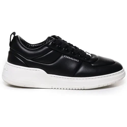 Leather Sneakers with Rubber Sole , male, Sizes: 10 UK, 6 UK, 6 1/2 UK, 7 UK, 5 UK, 8 UK, 7 1/2 UK - Salvatore Ferragamo - Modalova