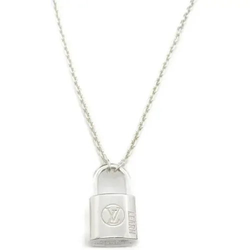 Pre-owned Silver necklaces , female, Sizes: ONE SIZE - Louis Vuitton Vintage - Modalova