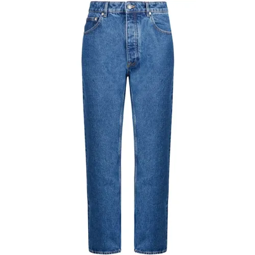 Monogram Jeans Straight Cut Design , male, Sizes: W34, W32, W31, W33, W30 - Palm Angels - Modalova