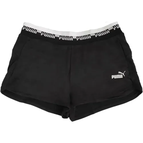 Kinder Schwarze Shorts Vollvolumen Stil - Puma - Modalova