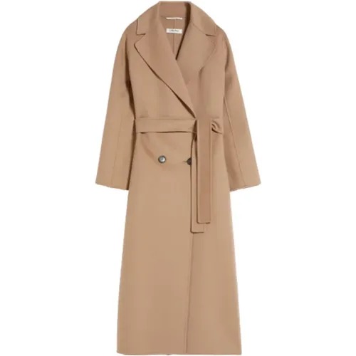 Double-Breasted Wool Long Coat , female, Sizes: M - Max Mara - Modalova