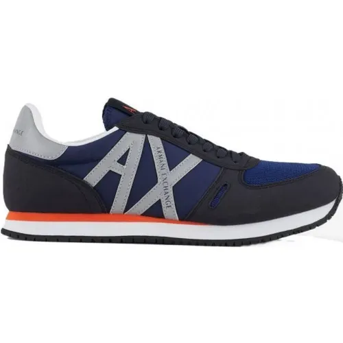 Blaue Stoff Sneakers Xux017 Xcc68 , Herren, Größe: 45 EU - Armani Exchange - Modalova