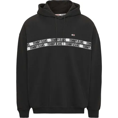 Tjm Tape Hoodie Hoodie , Herren, Größe: 2XL - Tommy Jeans - Modalova