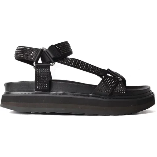 Sommerlicher Stil Flache Sandalen , Damen, Größe: 37 EU - Ash - Modalova