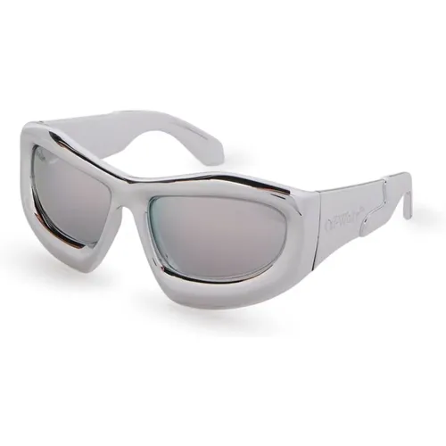 Matte Black Oval Sunglasses , unisex, Sizes: 62 MM - Off White - Modalova