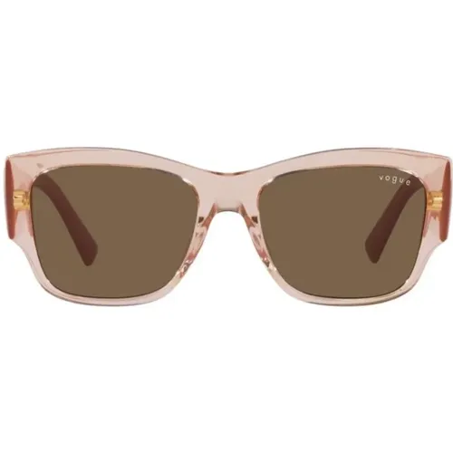 Pink/Dark Sunglasses , female, Sizes: 54 MM - Vogue - Modalova