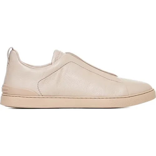 Triple Stitch Low-Top Sneakers in , male, Sizes: 7 1/2 UK - Ermenegildo Zegna - Modalova