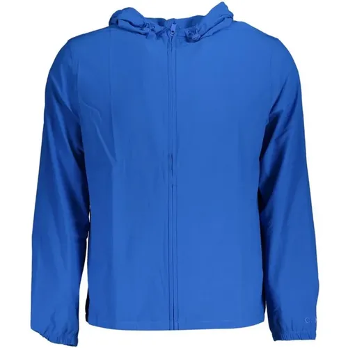 Polyester Sports Jacket with Hood and Zipper , male, Sizes: M, S, XL, 2XL, L - Calvin Klein - Modalova