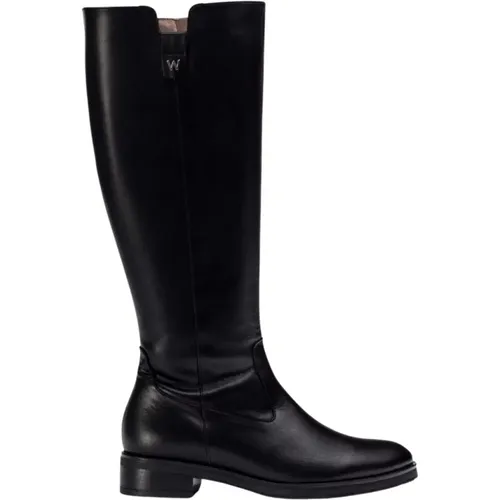 Schwarze Majadahonda Lederreitstiefel , Damen, Größe: 38 EU - Wonders - Modalova