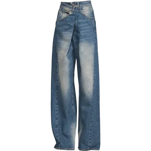 Fold-Over Denim Jeans , Damen, Größe: W26 - DARKPARK - Modalova